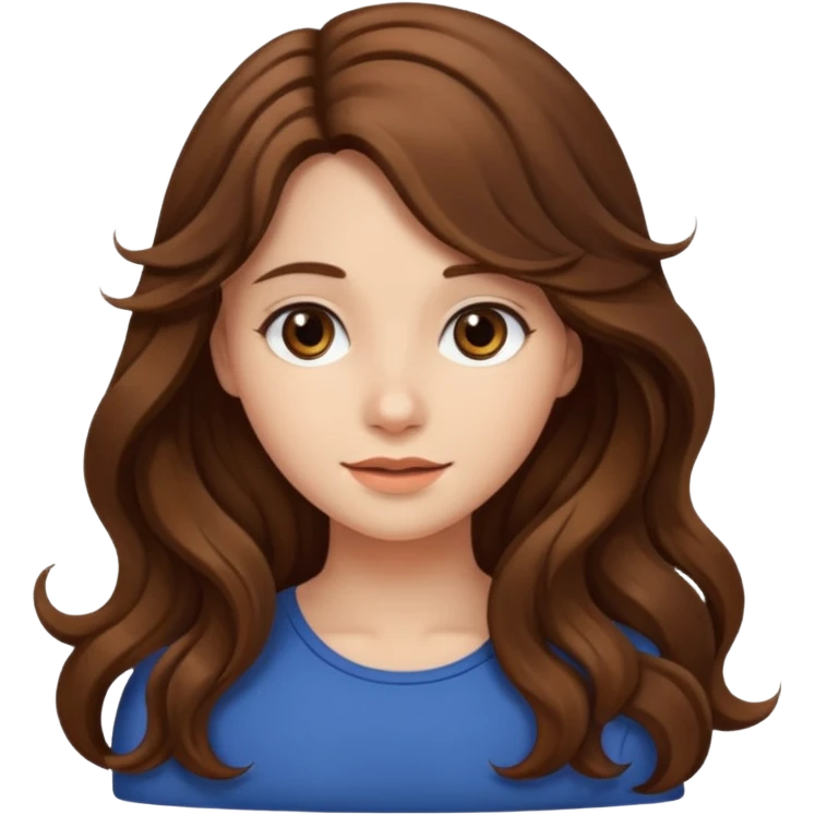 girl with long wavy hair emoji