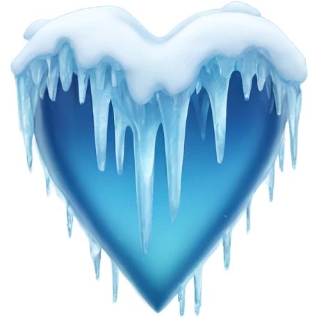 Icicle winter heart emoji
