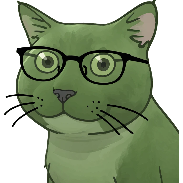 Gato con gafas emoji