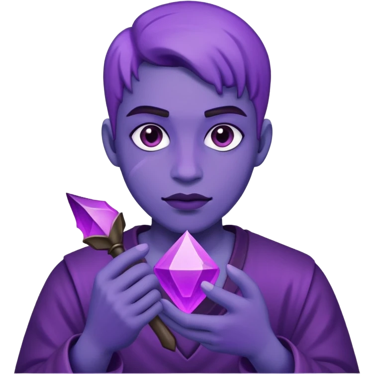 misterious purple item in hand emoji
