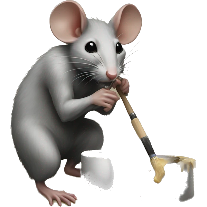 yugy rat painter mural painting a paintings emoji