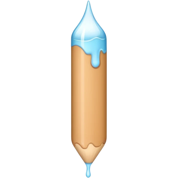 Veiny stick skin color with white liquid emoji