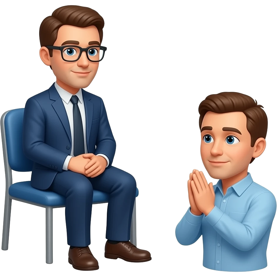 2 bande ho 1 kursi pr baitha or 1 niche maafi mang raha ho kursi wala pr likha ho brk7dwn or niche wale pr stb cartoon vibe stb wala niche bath kr maafi mang raha ho emoji