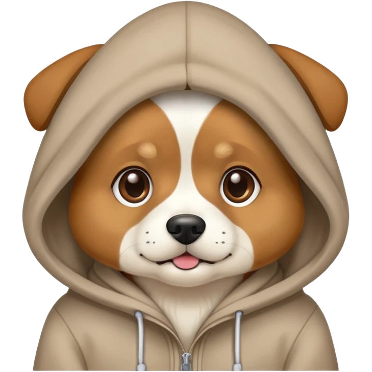 Dog wearing a hoodie  emoji