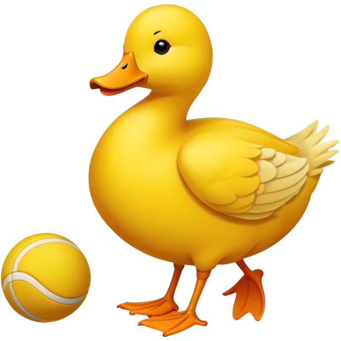 Un pato con tenis emoji