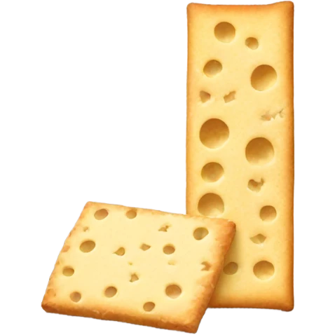 cracker with cheese on it  emoji