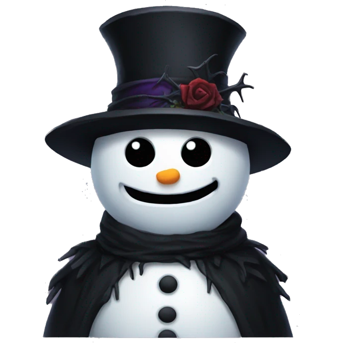 Gothic Emo Haloween Snowman emoji