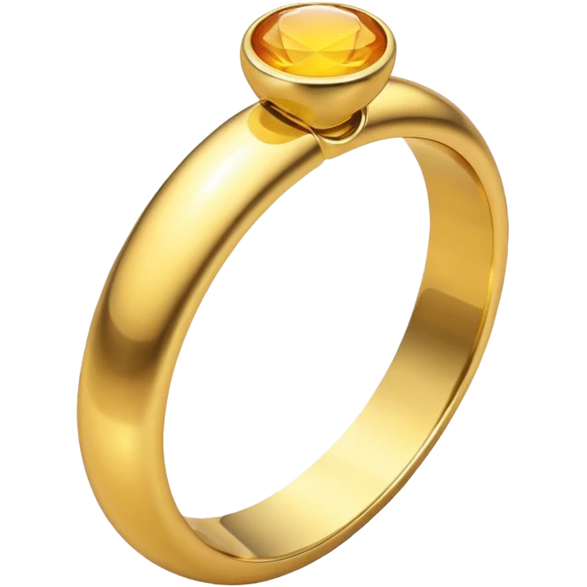 Anneau doré simple emoji