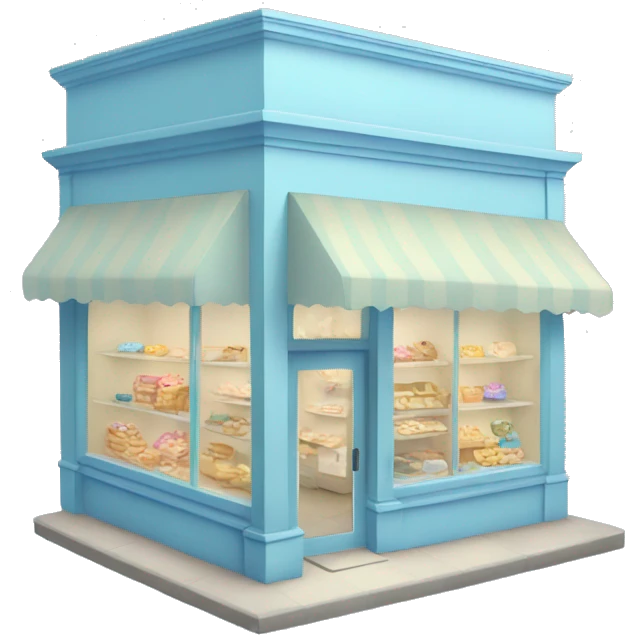 Pastel blue store emoji