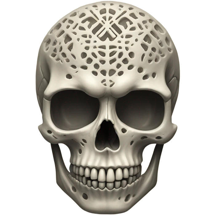 Sketchy cursed skull  emoji