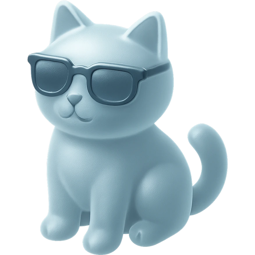 Cat wearing sunglasses emoji