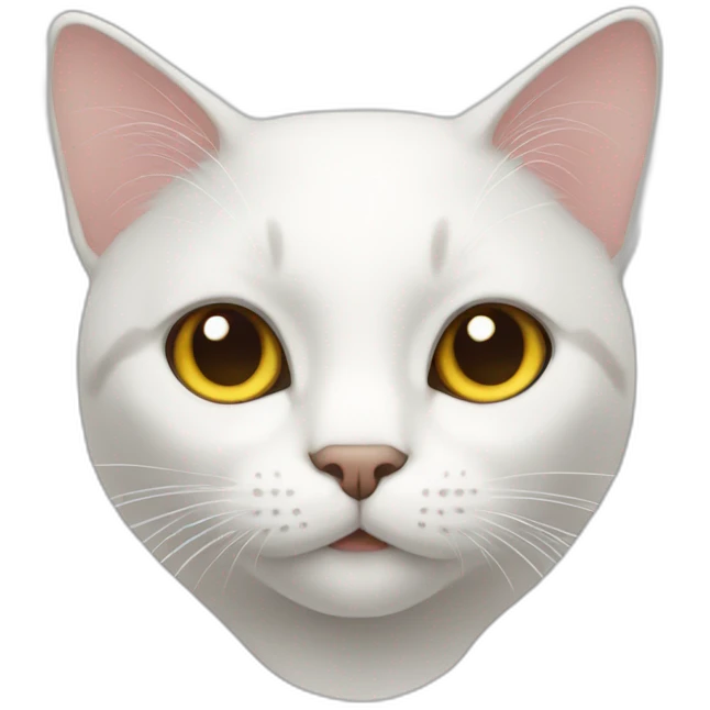 Cat white emoji