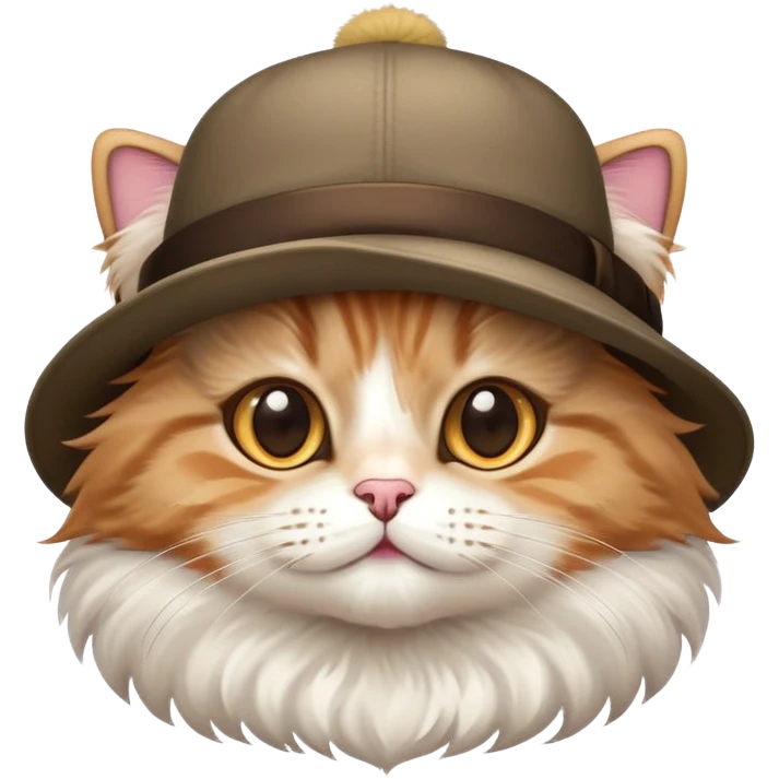 cute cat wearing a hat emoji