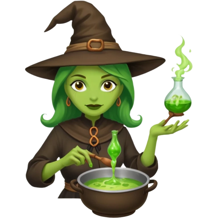 green witch cooking potion emoji