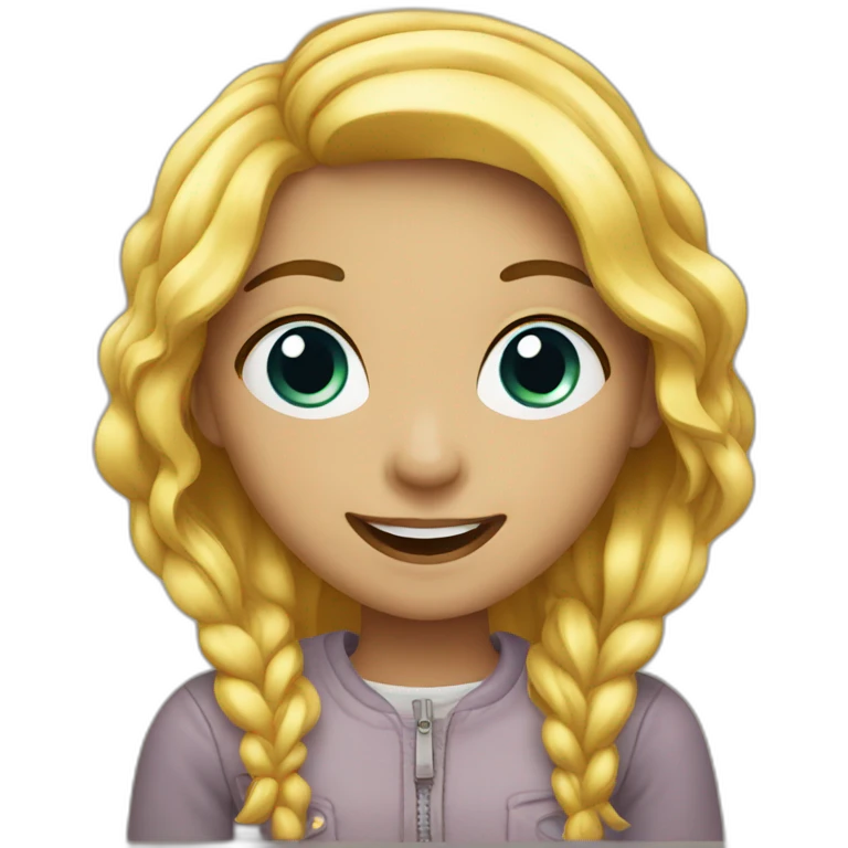 Happy girl designer emoji