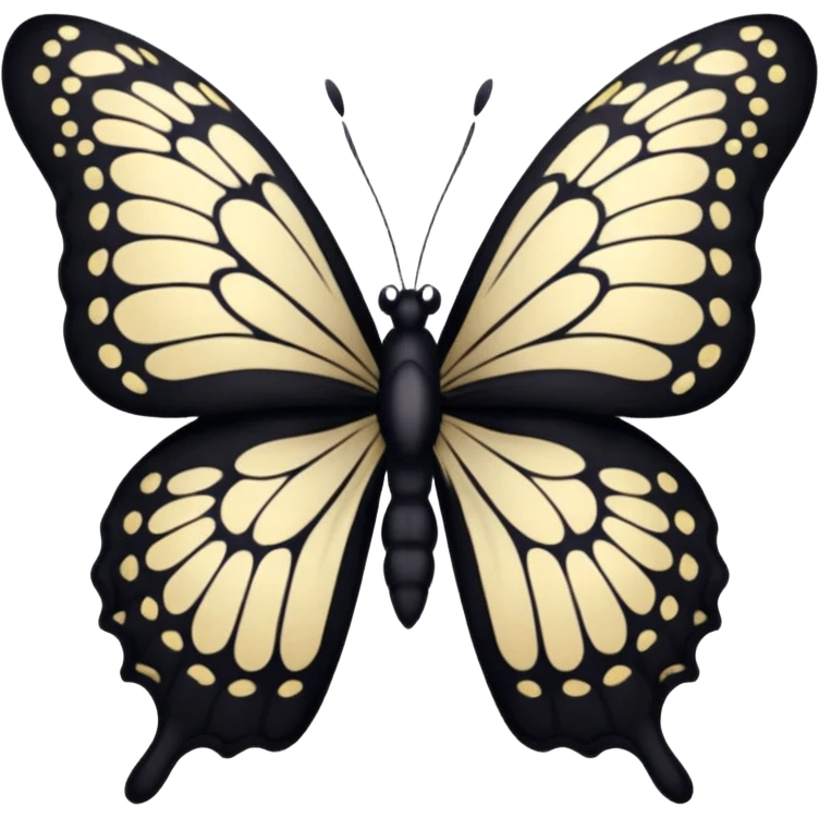 Borboleta preta emoji