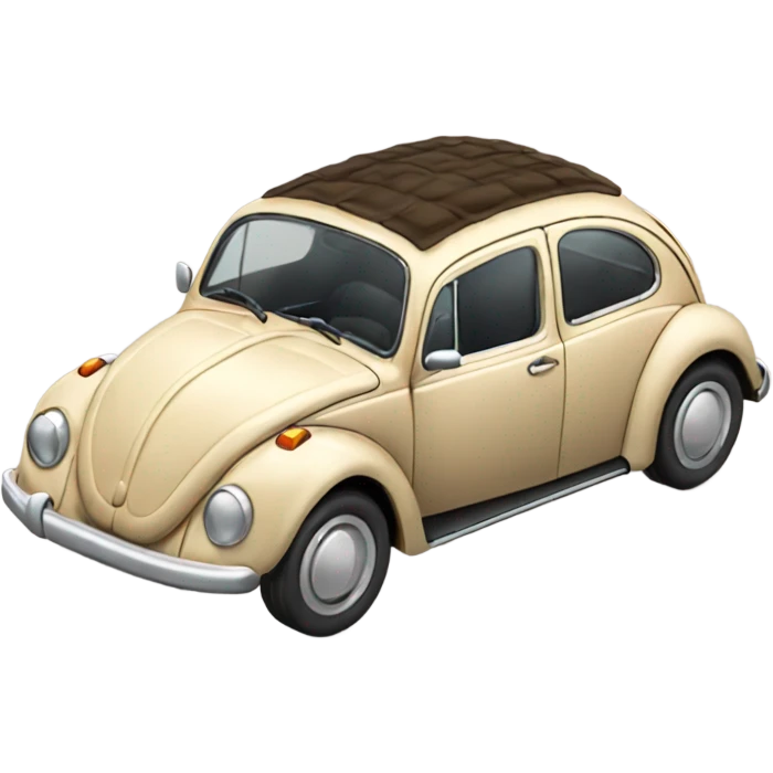  beige Beetle with sunroof emoji