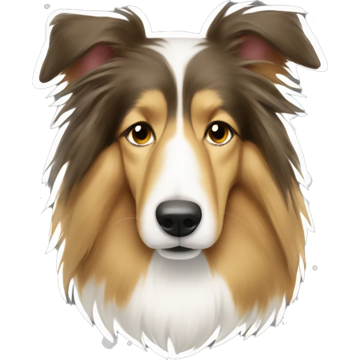 Rough collie in Christmas pajamas emoji