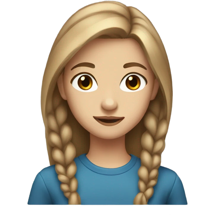 Girl 15 years old blue eyes light brown hair  emoji