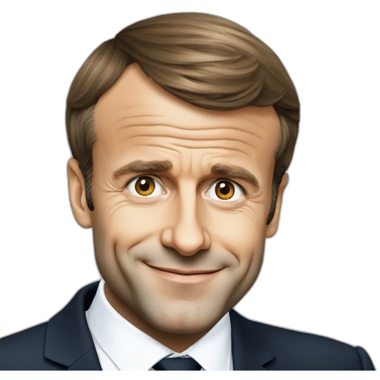 Emmanuel Macron qui fait un cœur emoji