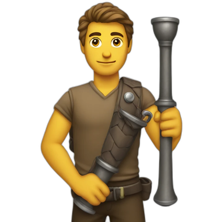 men with a macebell emoji