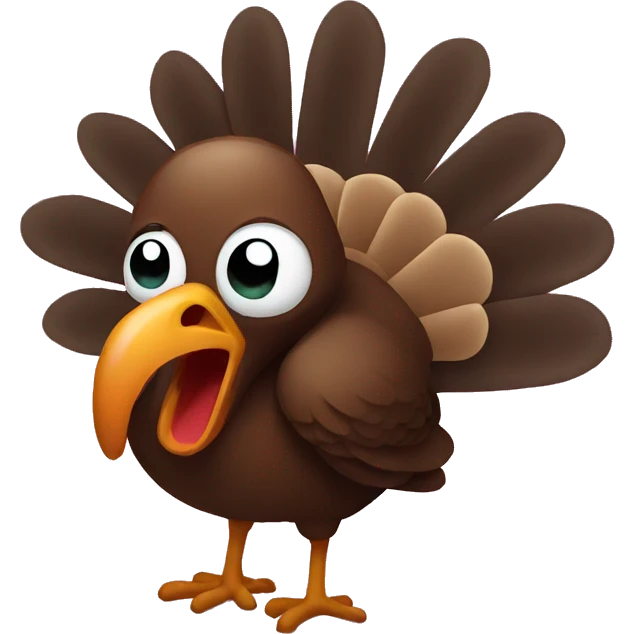 Scared turkey emoji