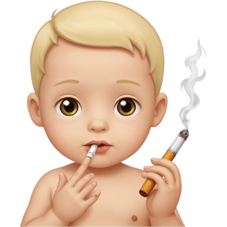 Baby smoking a cigarette emoji
