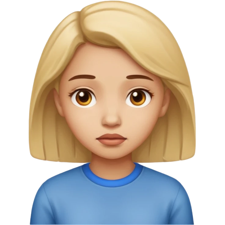 Girl, Questioning face emoji