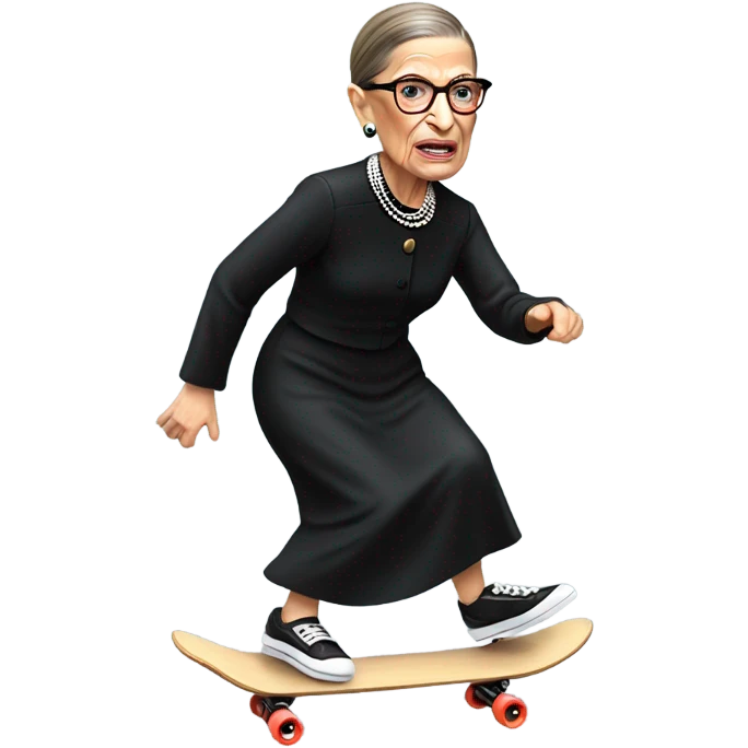 Ruth Bader Ginsburg skateboarding emoji