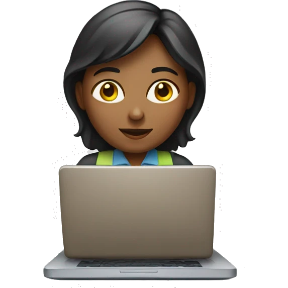 mujer trabajando con laptop emoji