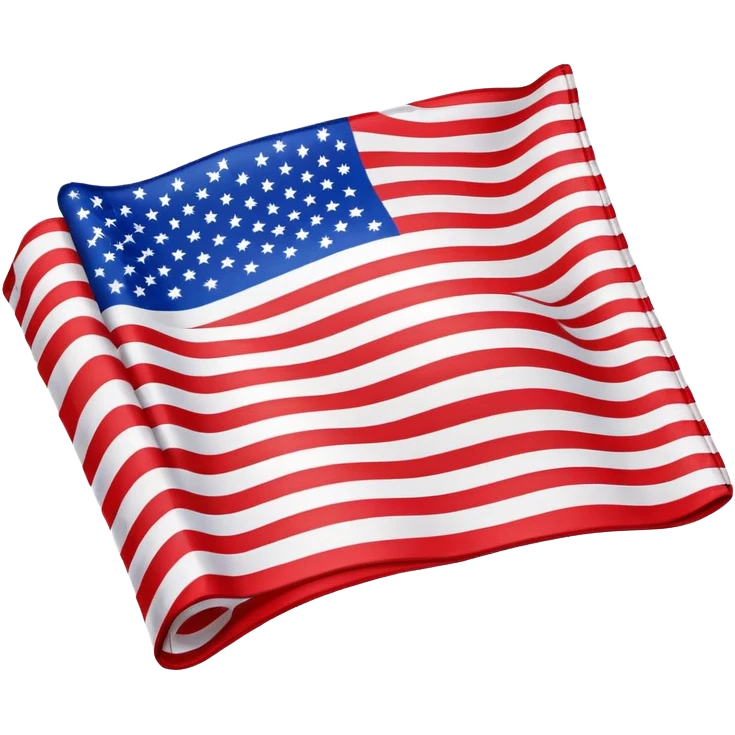 folded upside down American flag emoji