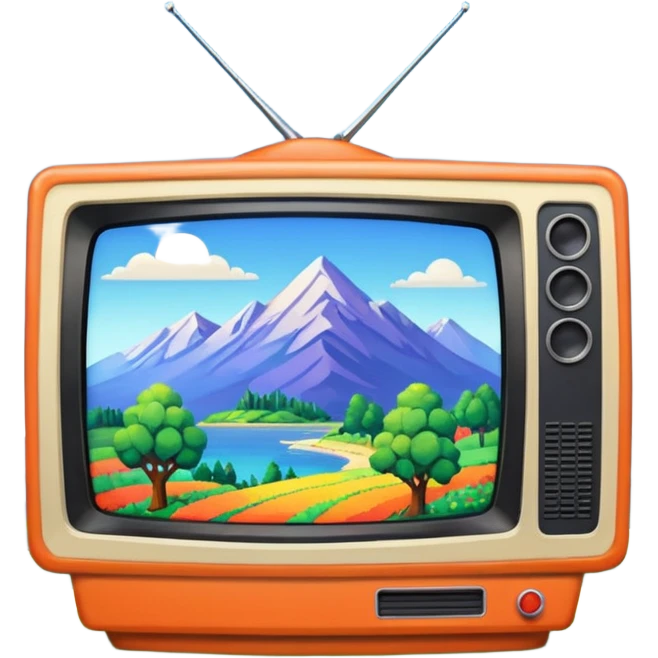 thumbnail picture mac os, retro video preview tv icon, landscape in video emoji