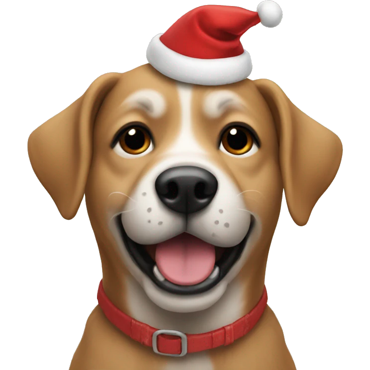 Dog at Christmas  emoji