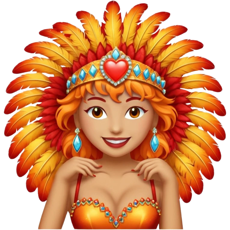 emoji orange heart flaming showgirl emoji