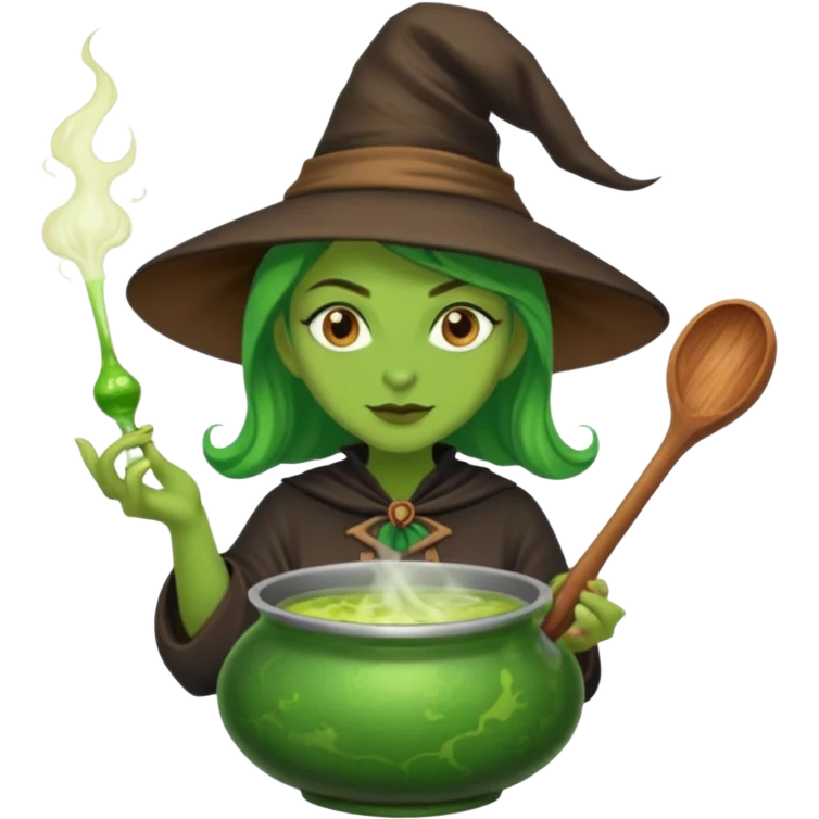 green witch cooking potion emoji