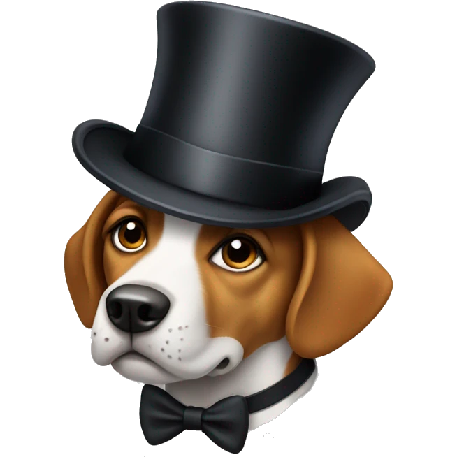 Dog with top hat emoji