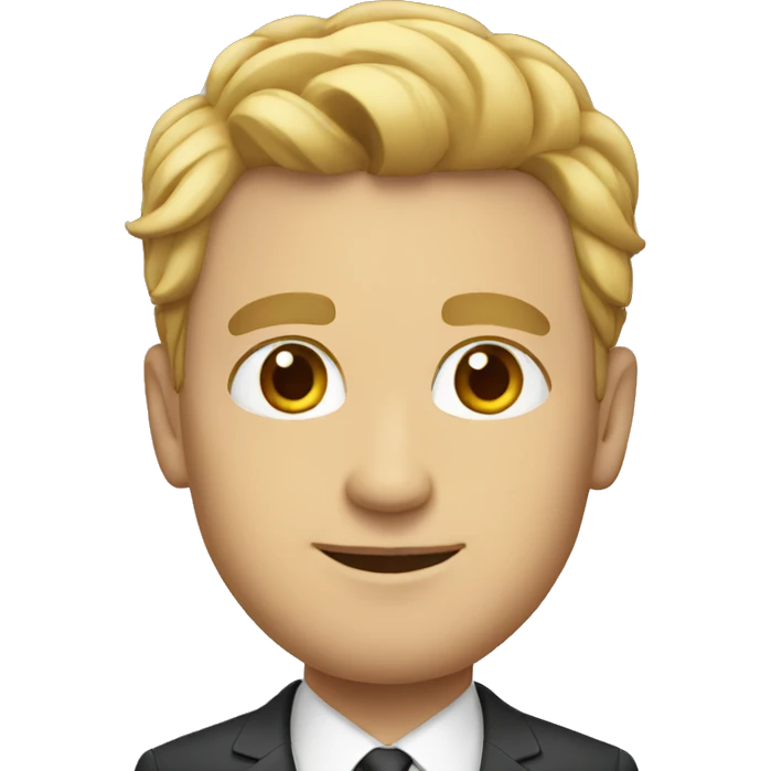 White Man in suit emoji