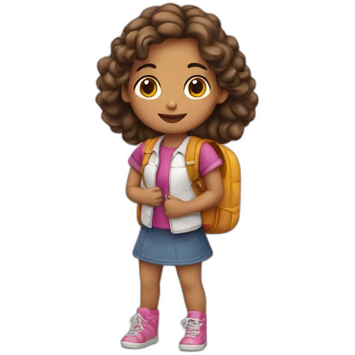 Niña con mochila emoji