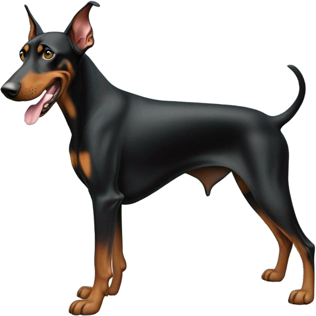 Doberman dog who farted and it smells emoji