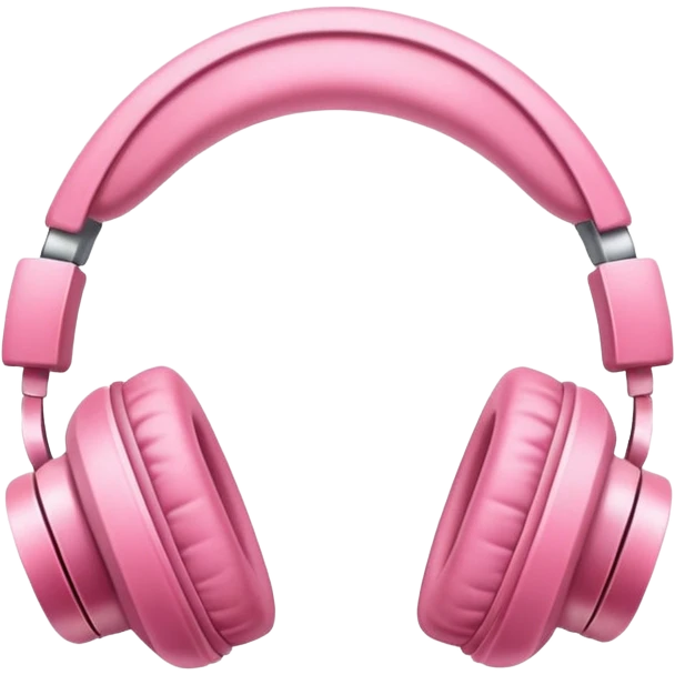 Unos audífonos rosa emoji