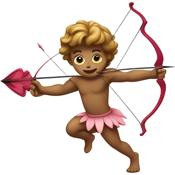 Cupid firing his heart bow emoji