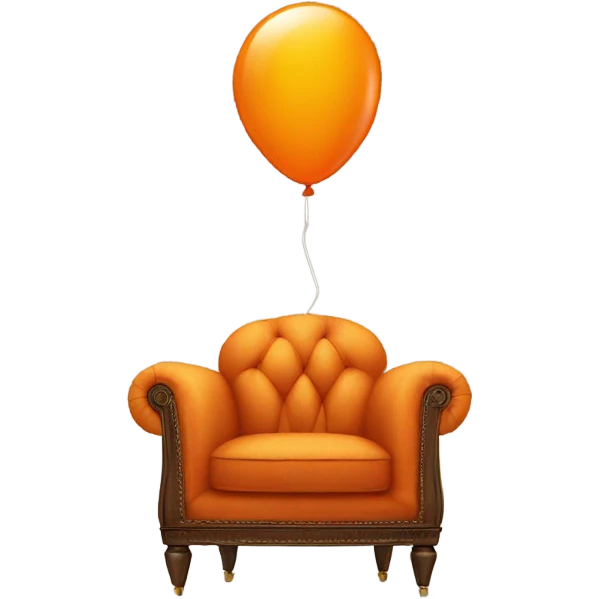 orange ballon with armchair  emoji