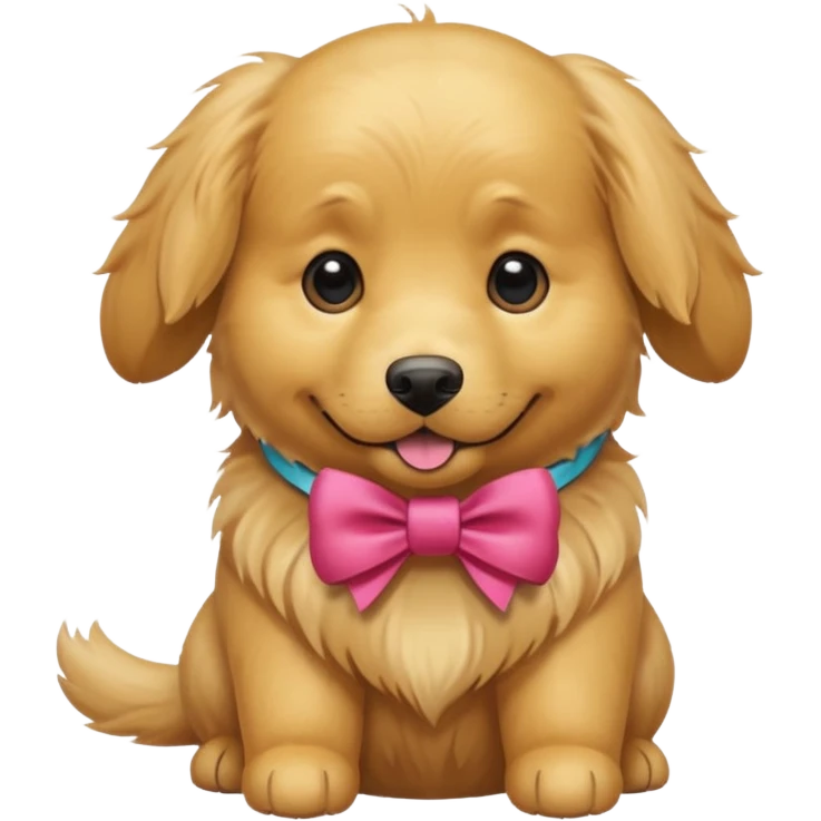 Dog with a bow emoji