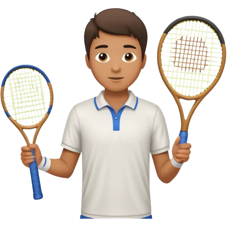 young man playing tennis emoji