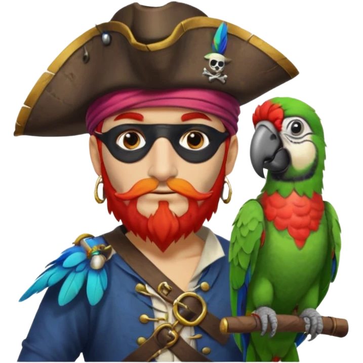 pirate and parrot emoji