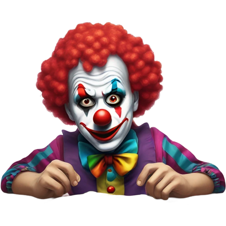 Sad emoji clown loses money at casino emoji
