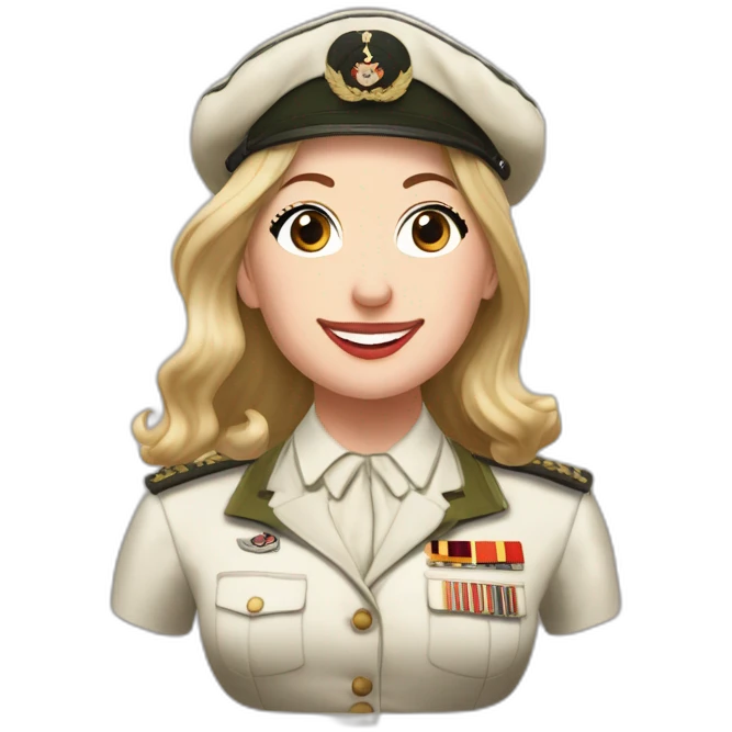 Victoria Coren German ww2 uniform underwear model mash potato party emoji