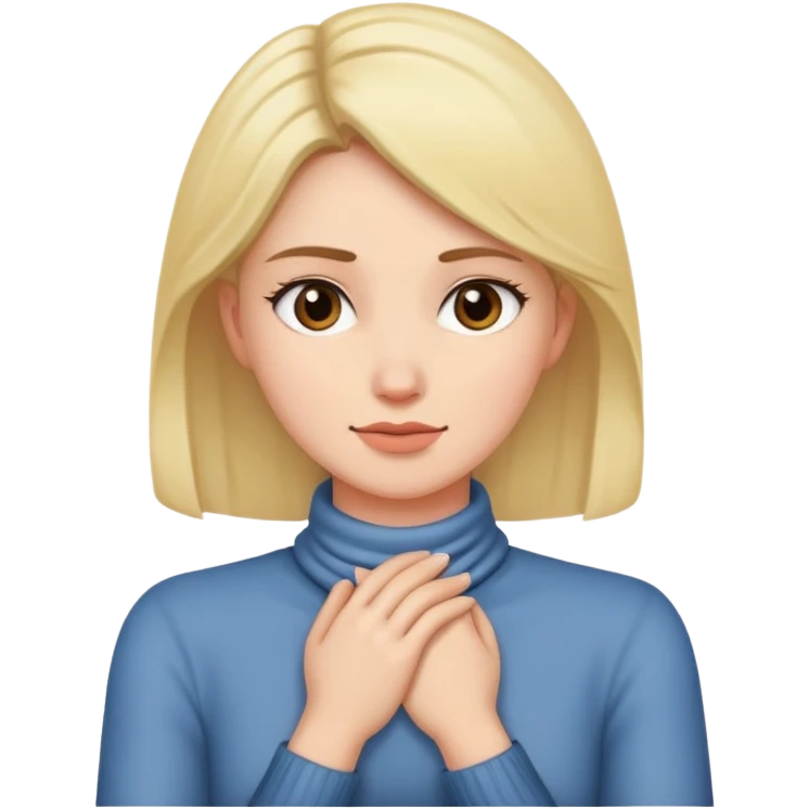 Woman crossing hands over neck  emoji
