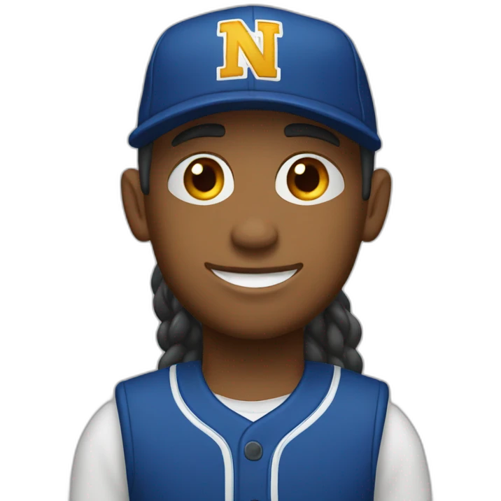 person with a ball cap that has the logo "NVZION" emoji