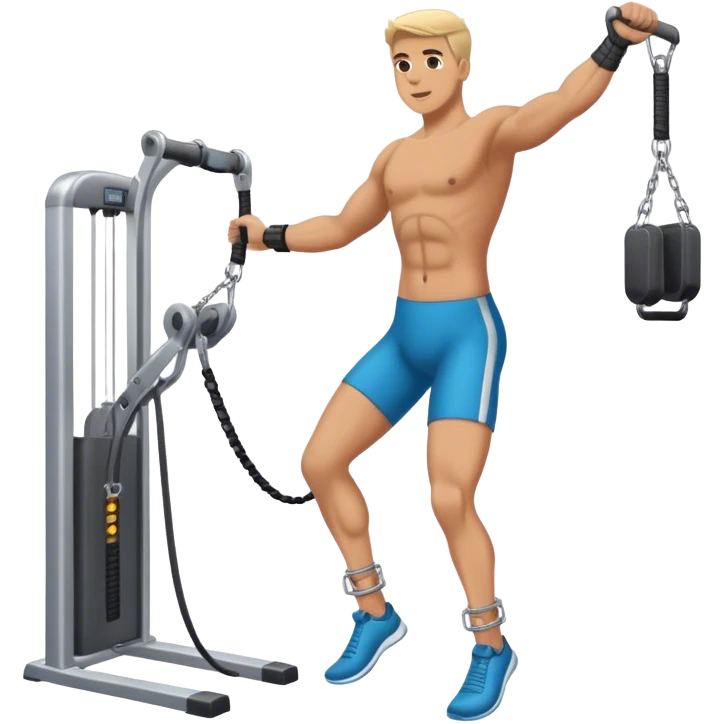 standing cable-machine-leg-raise with ankle-cuffs emoji